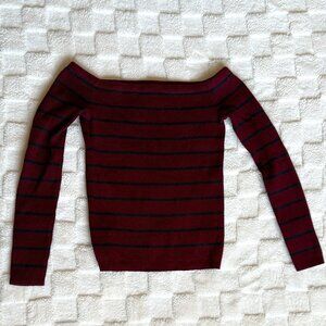 Striped Off-the-Shoulder American Eagle Sweater Size S